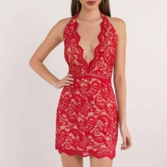 tobi red lace dress One Shoulder Dress Tobi Red Dress Princess Polly Dresses Tobi Emma Red Lace Offtheshoulder Lace